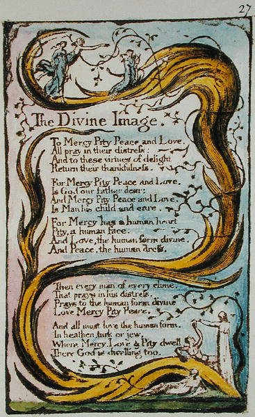 The Divine Image, illustration from Songs of Innocence and of Experience (Bentley Copy L) by William Blake